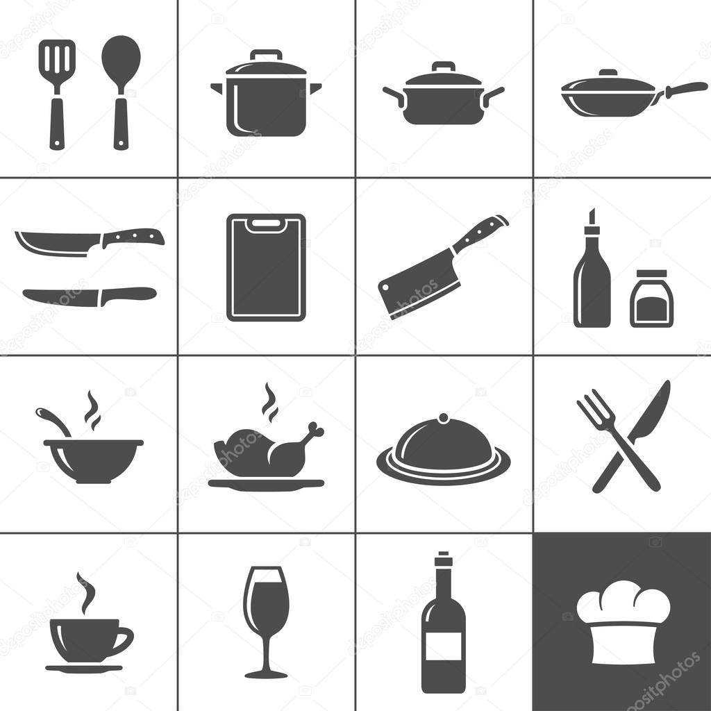 Restaurant kitchen icons