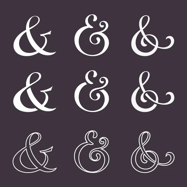 Ampersand-Sammlung — Stockvektor