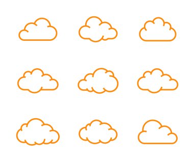 bulut şekiller koleksiyonu