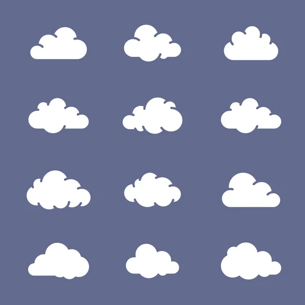 Cloud shapes collection — Stock Vector