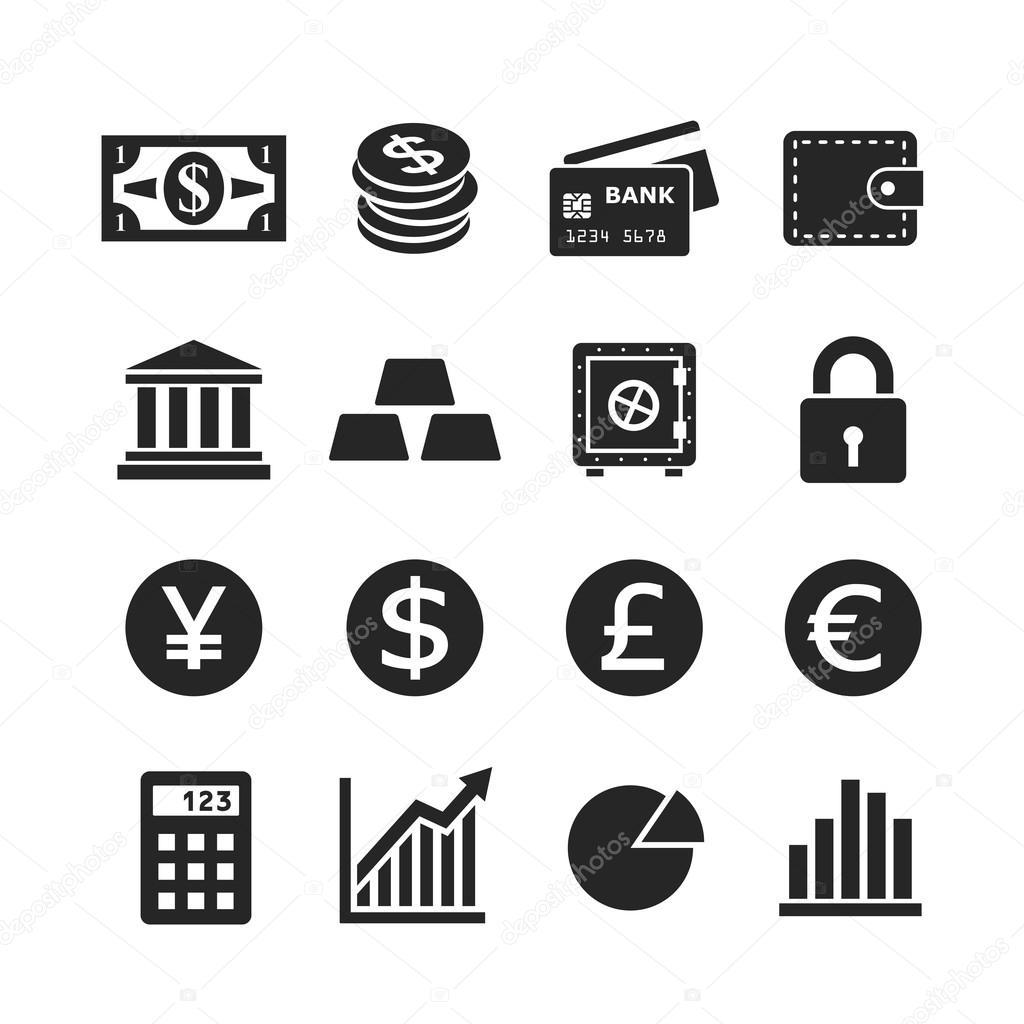 Financal icons set