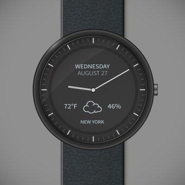 smartwatch mockup - hava durumu