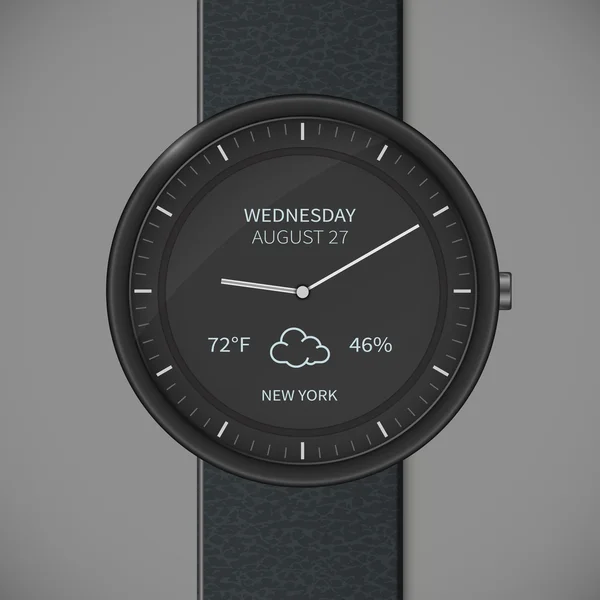 Smartwatch mockup - weather — Stock Vector