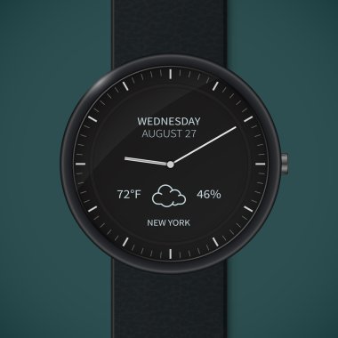 smartwatch mockup - hava durumu