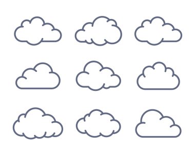 bulut şekiller koleksiyonu