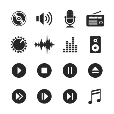 müzik ve ses simgeler - SIMPLUS serisi