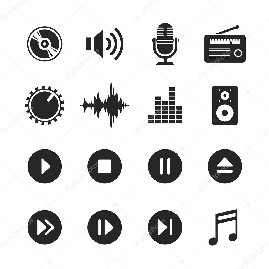 Music and sound icons - Simplus series