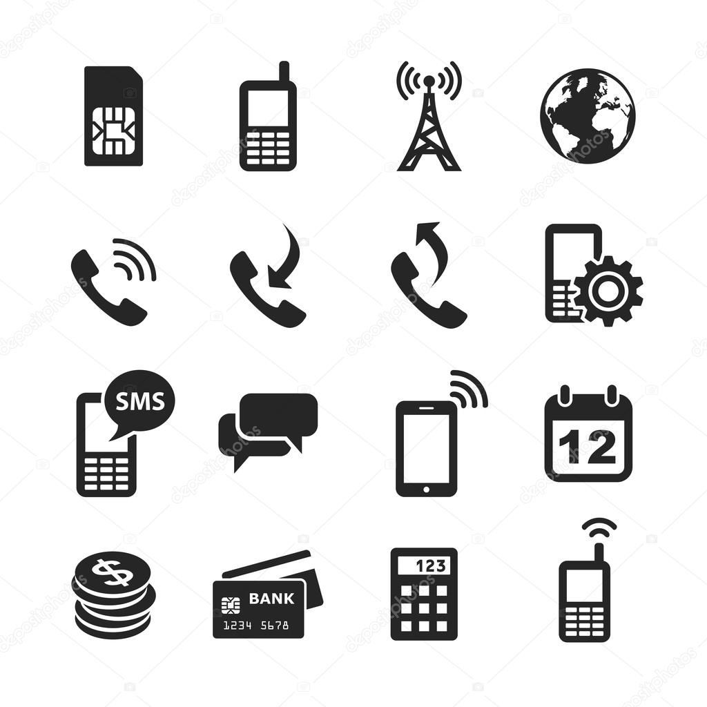 Mobile account management icons