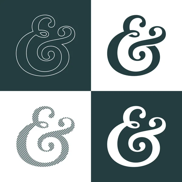 Ampersand collection — Stock Vector