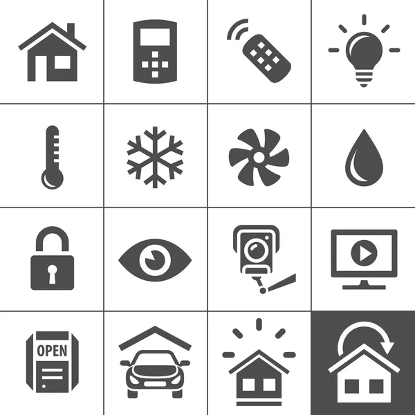Inicio Automatización Sistemas de Control Iconos — Archivo Imágenes Vectoriales