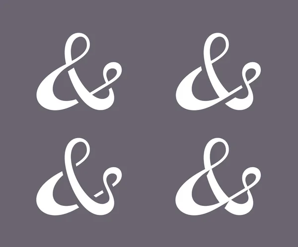 Ampersand collection — Stock Vector