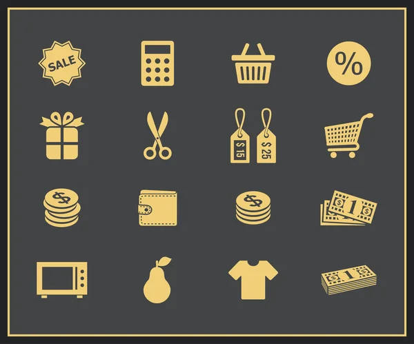 Conjunto de iconos de compras — Archivo Imágenes Vectoriales