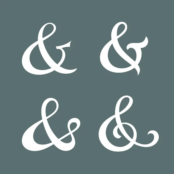 Ampersand collection — Stock Vector