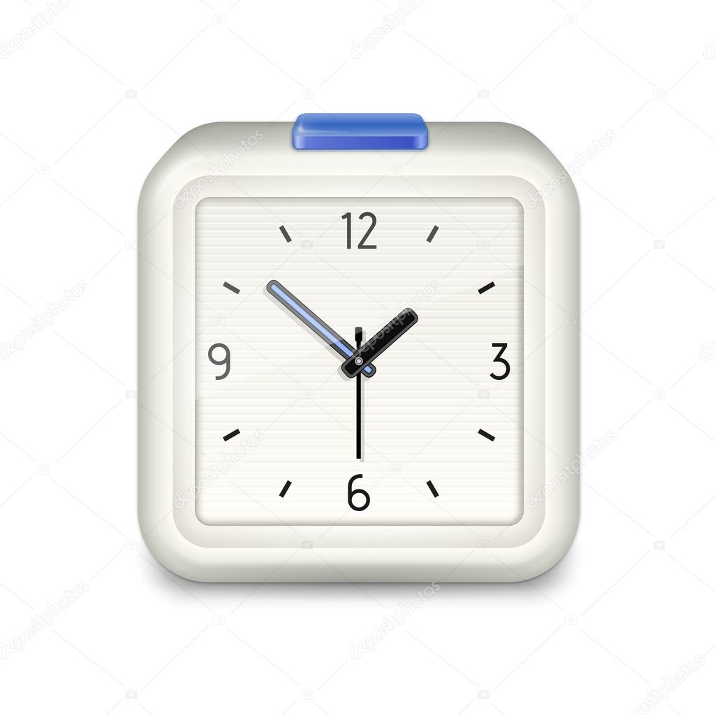 Square alarm clock icon
