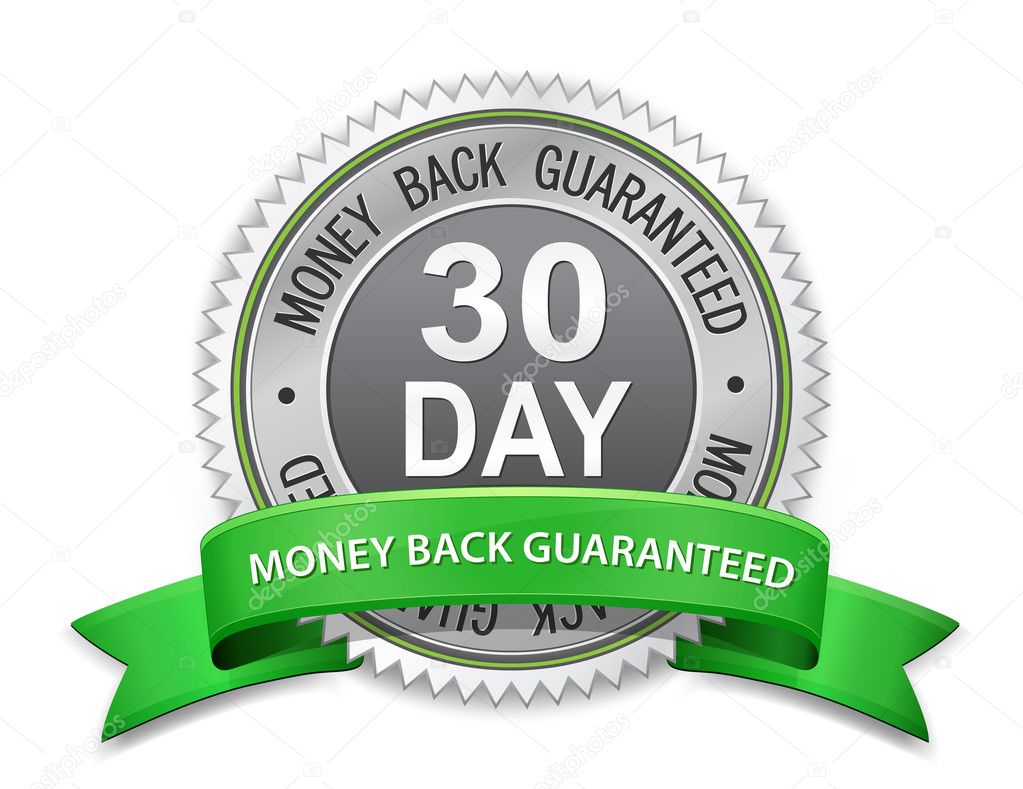 30 day money back guaranteed label