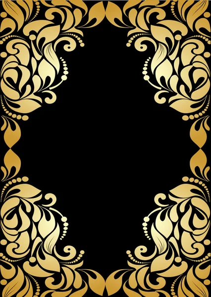 Floral frame met decoratieve branch — Stockvector