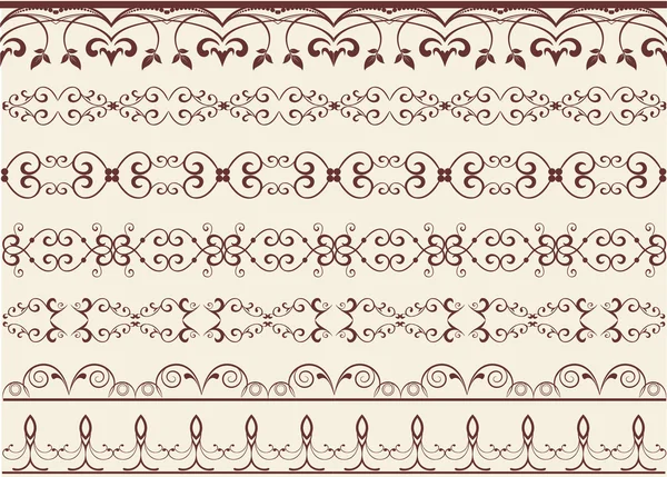 Set of design elements in vintage style vectorized — Stock Vector