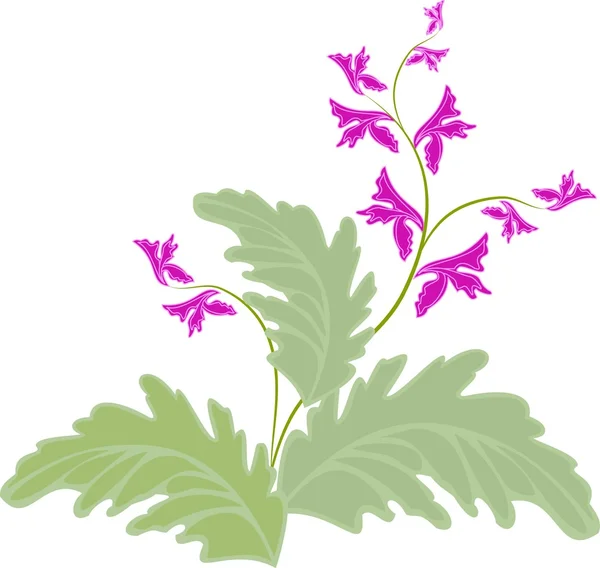 Grußkarte mit stilisierter Blume — Stockvektor