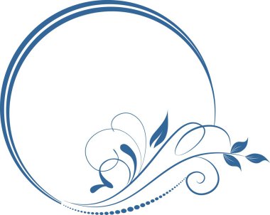 Dekoratif oval çerçeve öğesi tasarım için dallar-