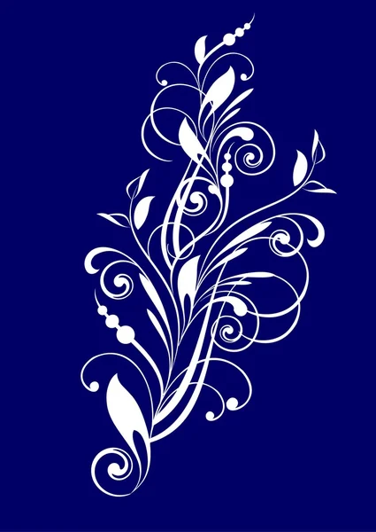 Floral achtergrond met decoratieve branch. — Stockvector