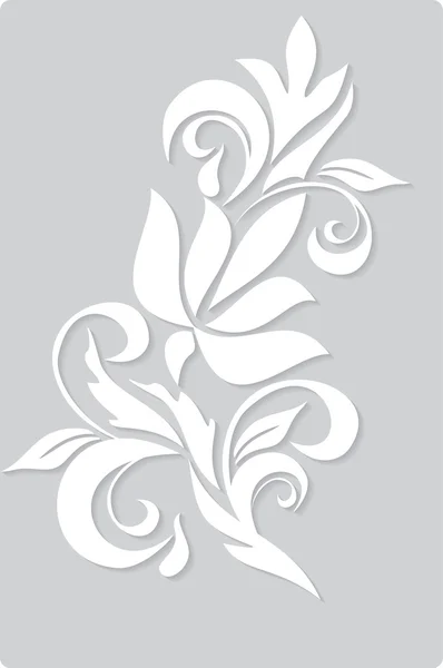 Branche de papier sur fond gris. Illustration vectorielle . — Image vectorielle