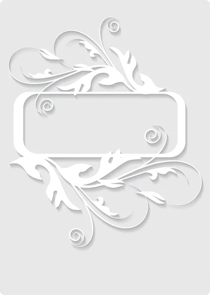 Paper frame on grey background. Vector illustration. — Stock Vector