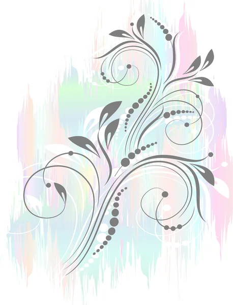Abstrakt bakgrund med dekorativ gren. vektor illustration. — Stock vektor
