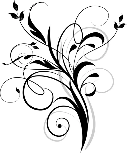 Abstracte achtergrond met decoratieve tak. vectorillustratie. — Stockvector