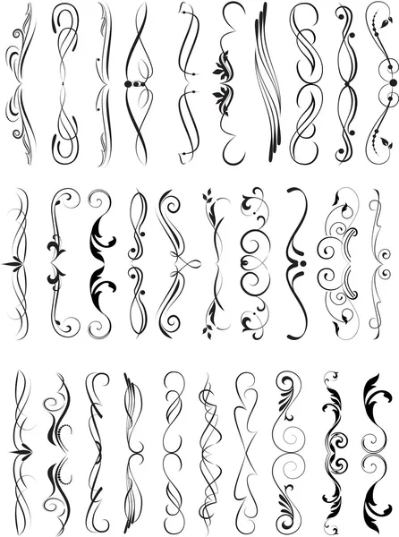 Set of decorative elements for editable and design — Stock Vector