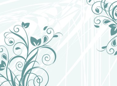 çiçek desenli dekoratif şubesi ile. vektör çizim.