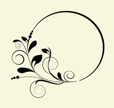 Dekoratif oval çerçeve - vintage tarzı tasarım öğesi
