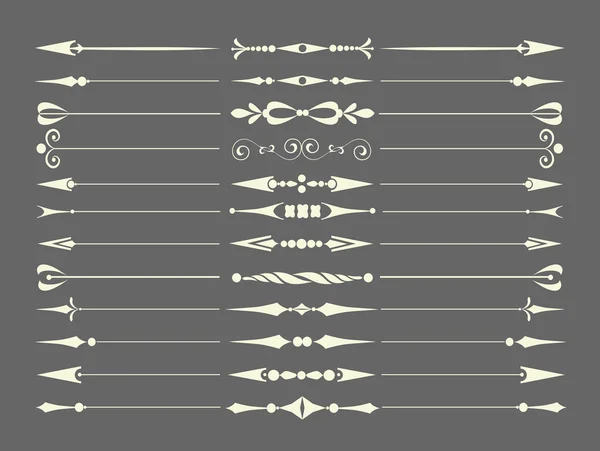 Set dekorativer kalligrafischer Elemente für editierbares Design — Stockvektor