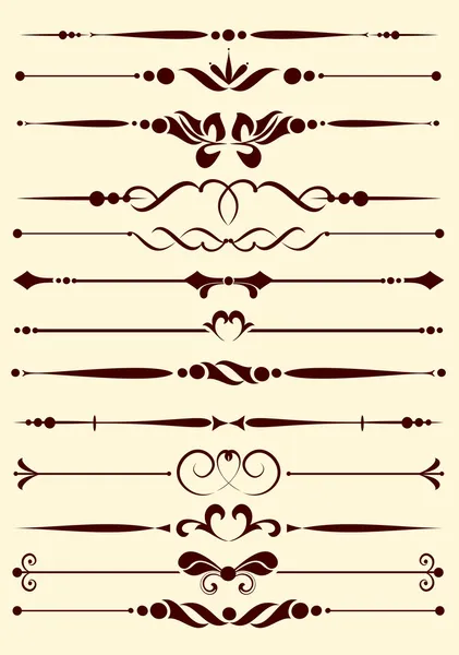 Set Of Decorative Elements For Editable And Design — Stock Vector