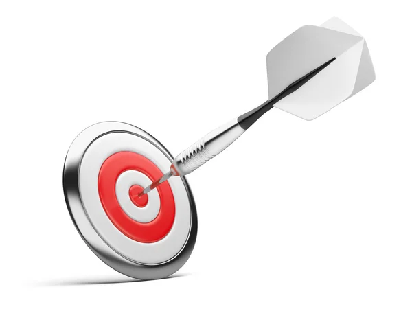 Dart on red target — Stock Photo, Image