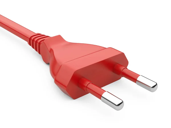 Red power plug — Stock Photo, Image