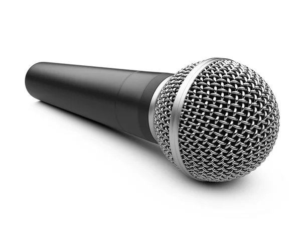 Karaoke mikrofon ile — Stok fotoğraf