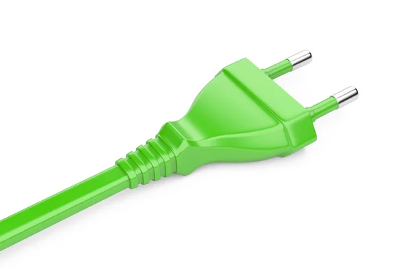 Green power plug — Stock Photo, Image