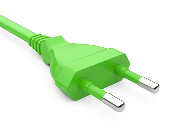 Green power plug — Stock Photo, Image