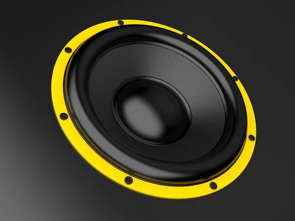 Black speaker — Stock Photo, Image