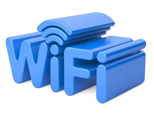 Draadloos netwerk symbool - wifi — Stockfoto