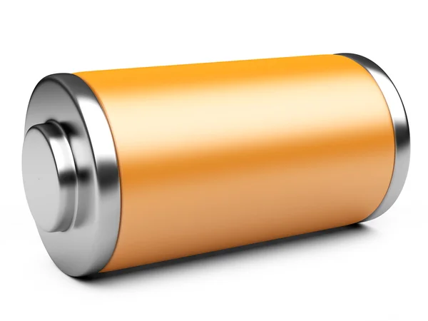 3D illustratie van oranje batterij — Stockfoto