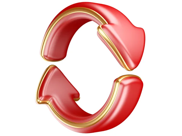 Duas setas circulares — Fotografia de Stock