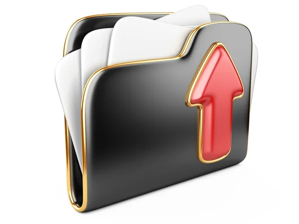 Upload folder 3d icon. — Stock Photo, Image