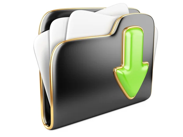 Download folder 3d icon. — Stock Photo, Image