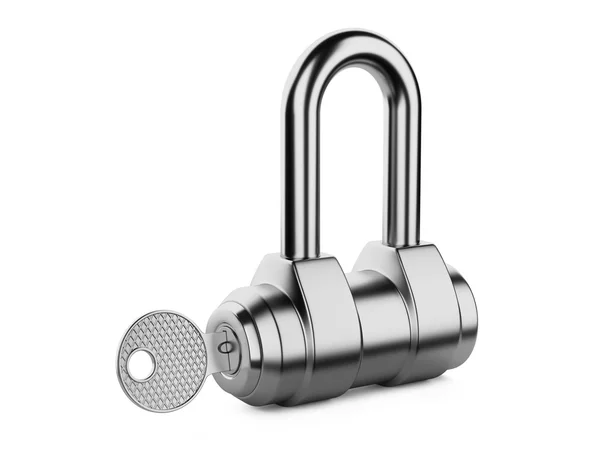 Realistic Padlock Illustration. Closed lock - security icon conc — Stock Photo, Image