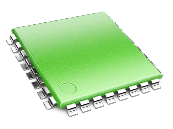 Zelená centrální procesorové jednotky koncept. Eco koncept — Stock fotografie