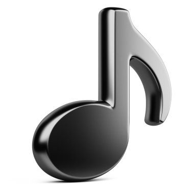 siyah müzik notu.