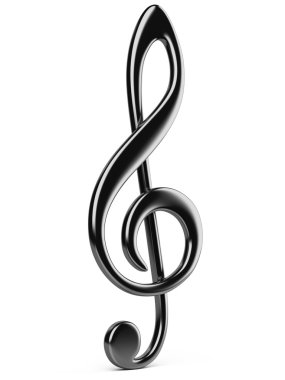siyah müzik Not anahtar.