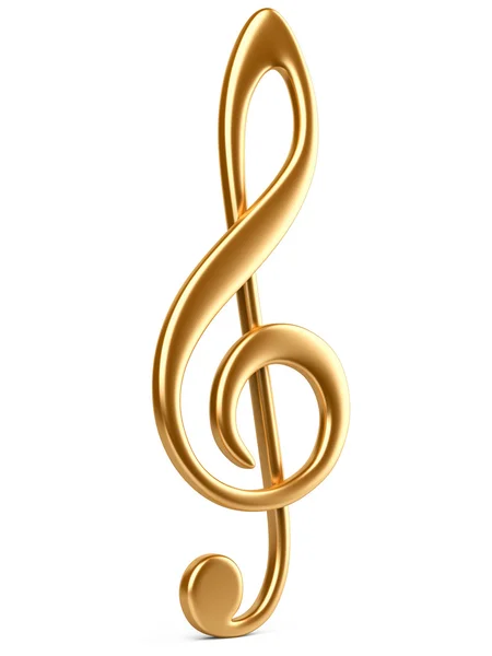 Chave de nota de música dourada . — Fotografia de Stock