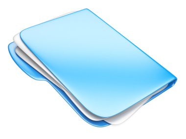 Mavi klasörün simgesini